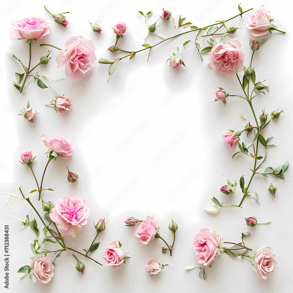 minimalist yet charming background featuring small pink roses, card invitation, digital card, mothers day, love, Valentines day minimalist yet charming background featuring small pink roses, card invitation, digital card, mothers day, love, Valentines day