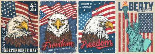 USA Independence Day set posters
