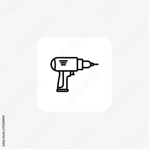 Sander black outline icon , vector, pixel perfect, illustrator file