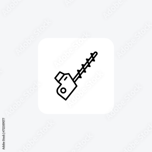 Hedge Trimmer black outline icon , vector, pixel perfect, illustrator file