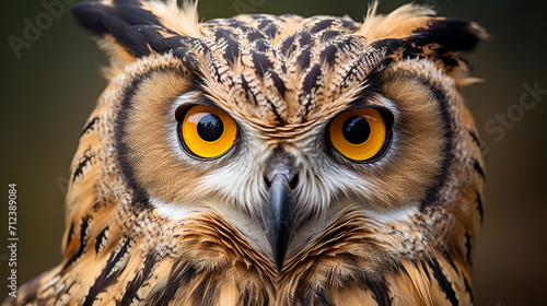 Owl bird focus face cute eyes , generate AI
