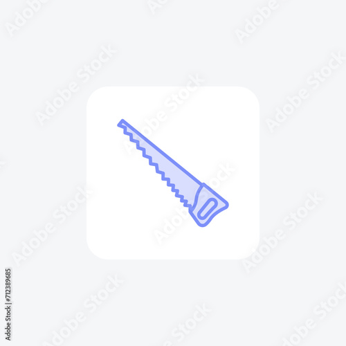 Hacksaw color outline icon , vector, pixel perfect, illustrator file