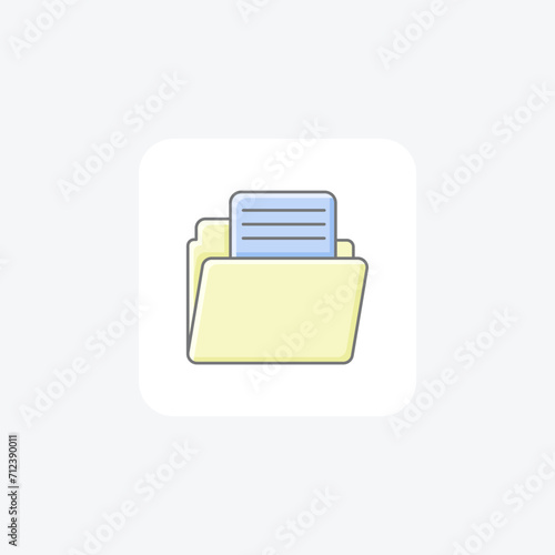File awesome lineal color icon , vector, pixel perfect, illustrator file