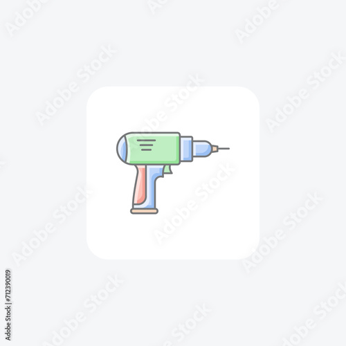 Sander awesome lineal color icon , vector, pixel perfect, illustrator file