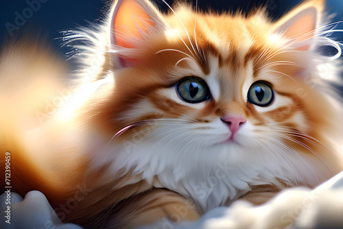cat with eyes, Generative AI