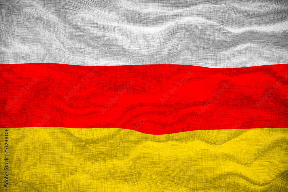 Naklejka premium National flag of South Ossetia. Background with flag of South Ossetia