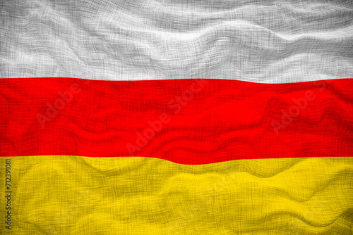 National flag of South Ossetia. Background with flag of South Ossetia