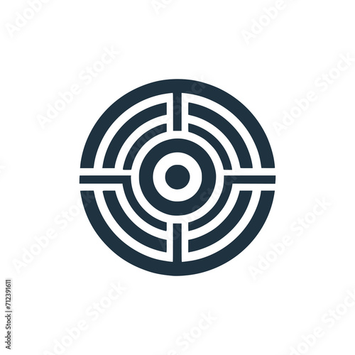 maze target logo vector illustration template design