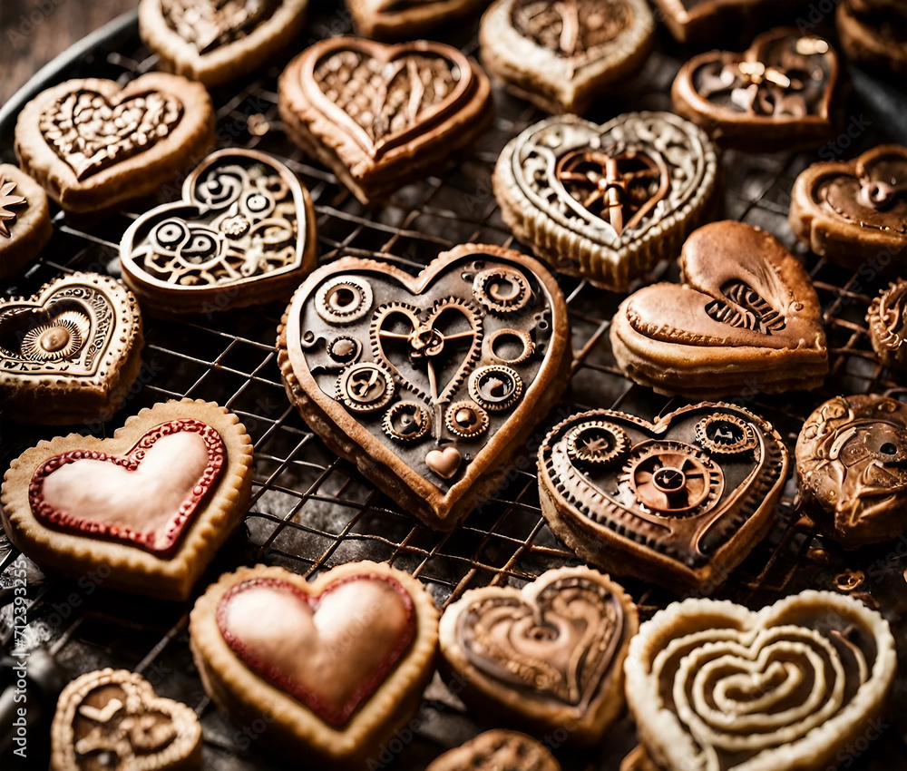 heart shaped cookies on a plate heart shaped cookies on a plate