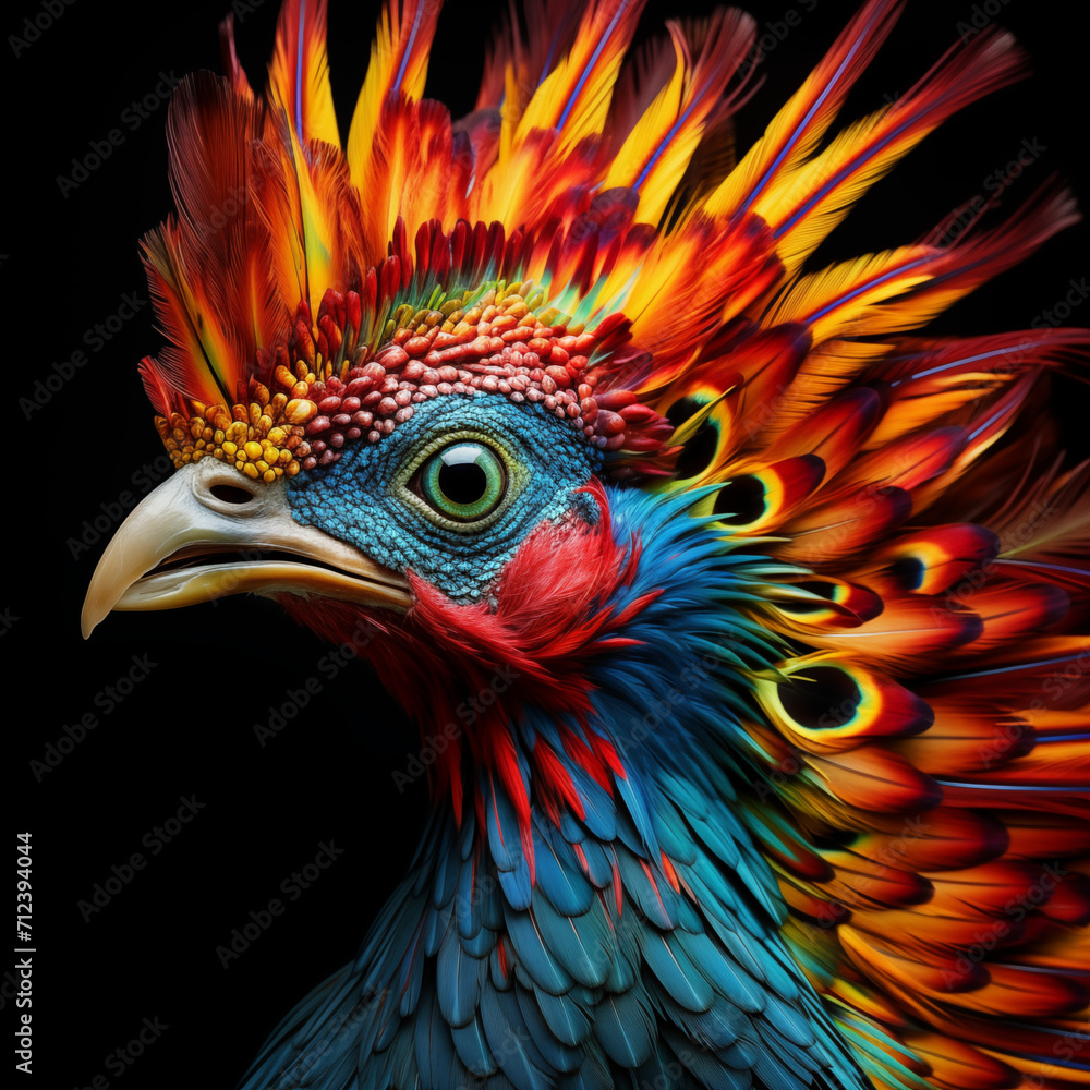 Fototapeta premium chichken colorful, head