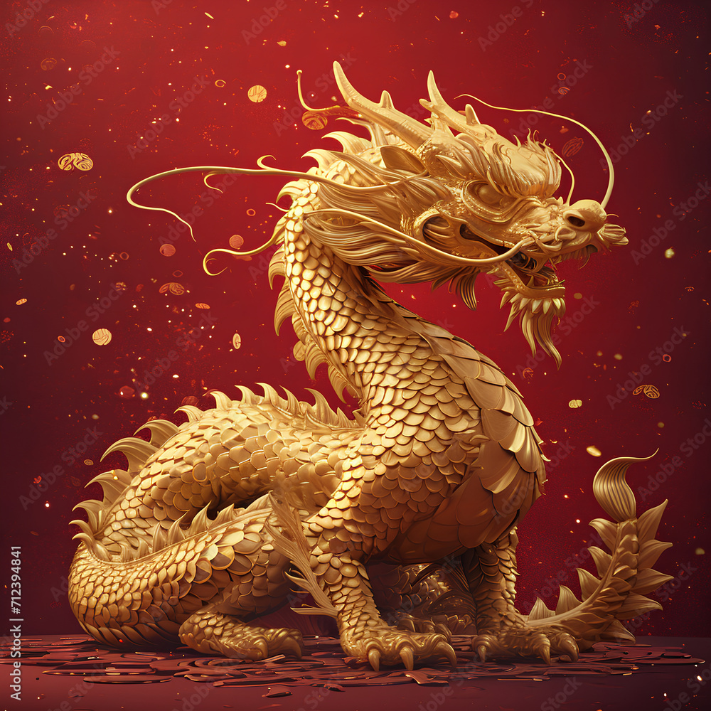 chinese new year golden dragon, lunar of the year chinese new year golden dragon, lunar of the year