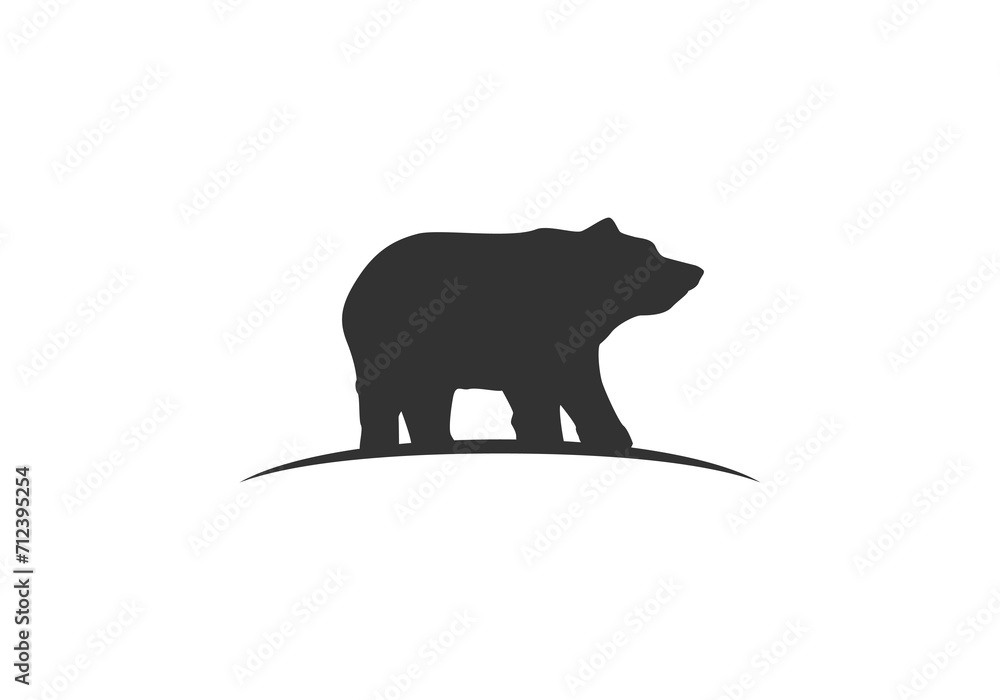 Fototapeta premium bear vector icon logo illustration white background