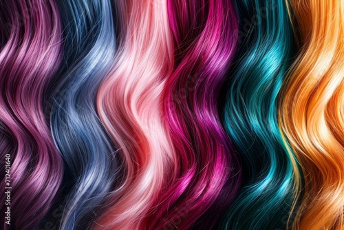 Hair colors dyed palette.