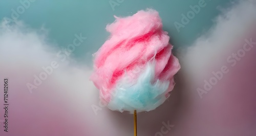cotton candy in soft pastel color background
