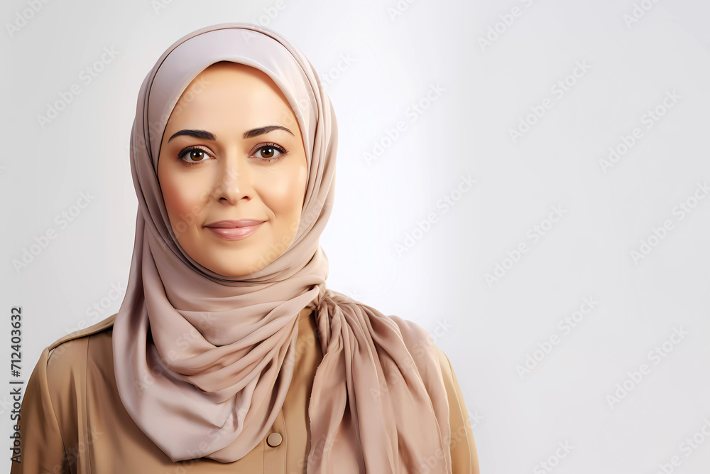 Beautiful muslim women on clean background. Generative ai design art. Beautiful muslim women on clean background. Generative ai design art.