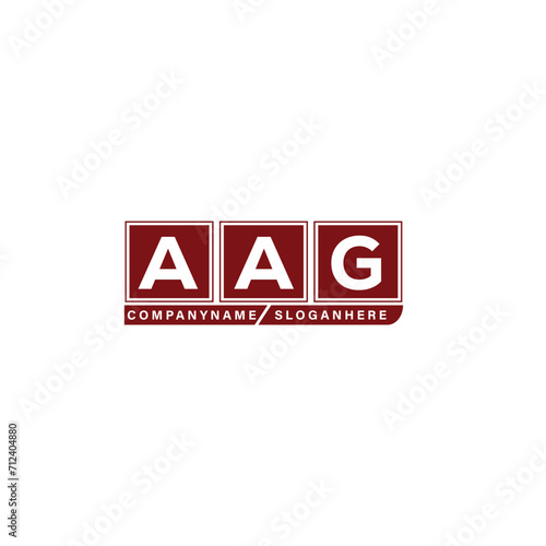 MODERN MINIMALIST AAG INITIAL LETTERS MONOGRAM LOGO DESIGN WITH WHITE BACKGROUND.