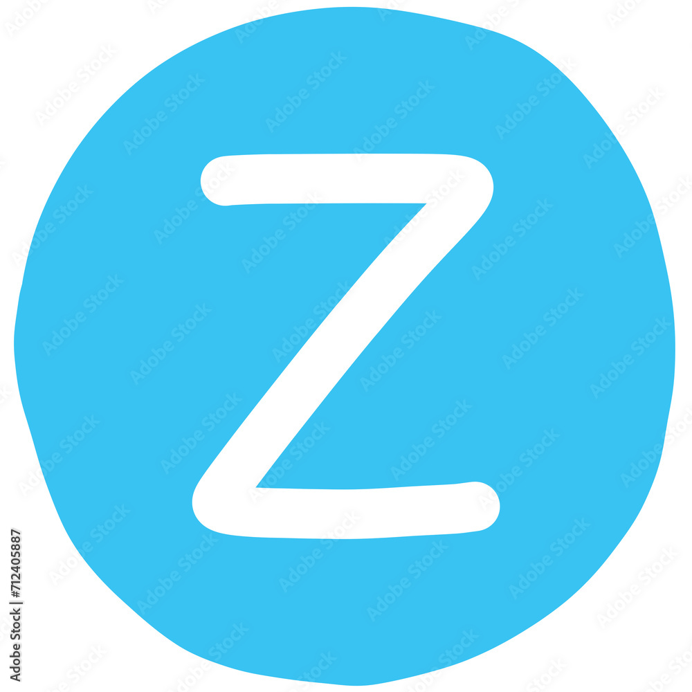 white letter z in a blue circle white letter z in a blue circle