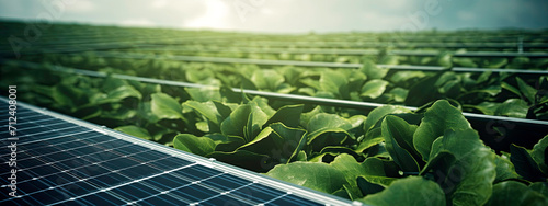 The concept of agriculture and environmentally friendly renewable energy. Climate resilience.
