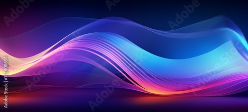 Neon Waves Background