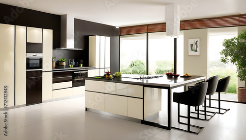 modern kitchen in house