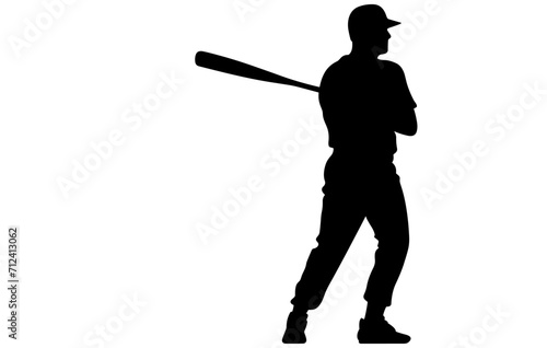 Set of baseball players silhouettes of sports people vector,Baseball player vector silhouette 