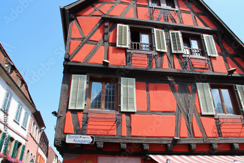 Fototapeta Naklejka Na Ścianę i Meble -  half-timbered house in ribeauvillé in alsace in france