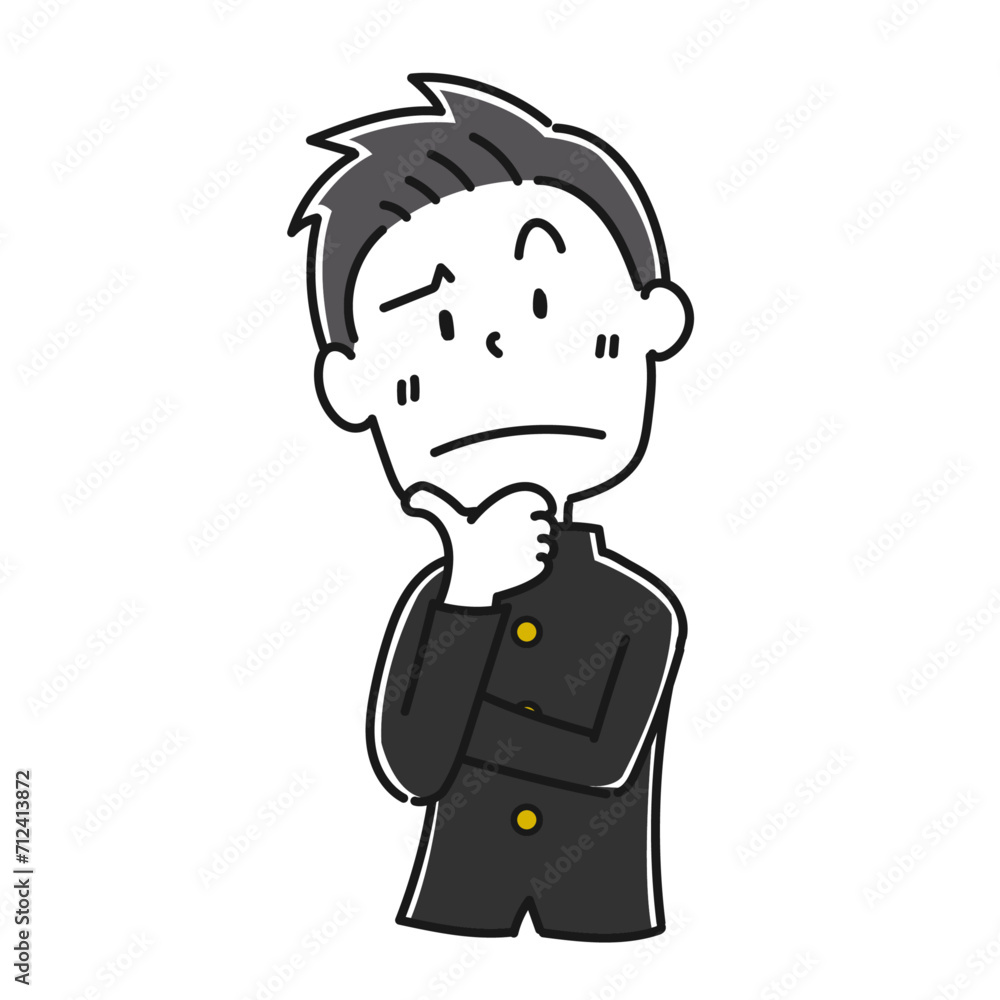 男子学生のポーズ5 男子学生のポーズ5