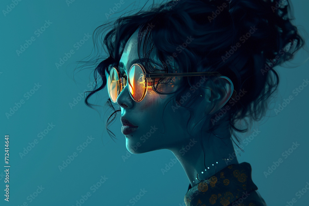 Human portrait game background style 3d stylish illustration Human portrait game background style 3d stylish illustration
