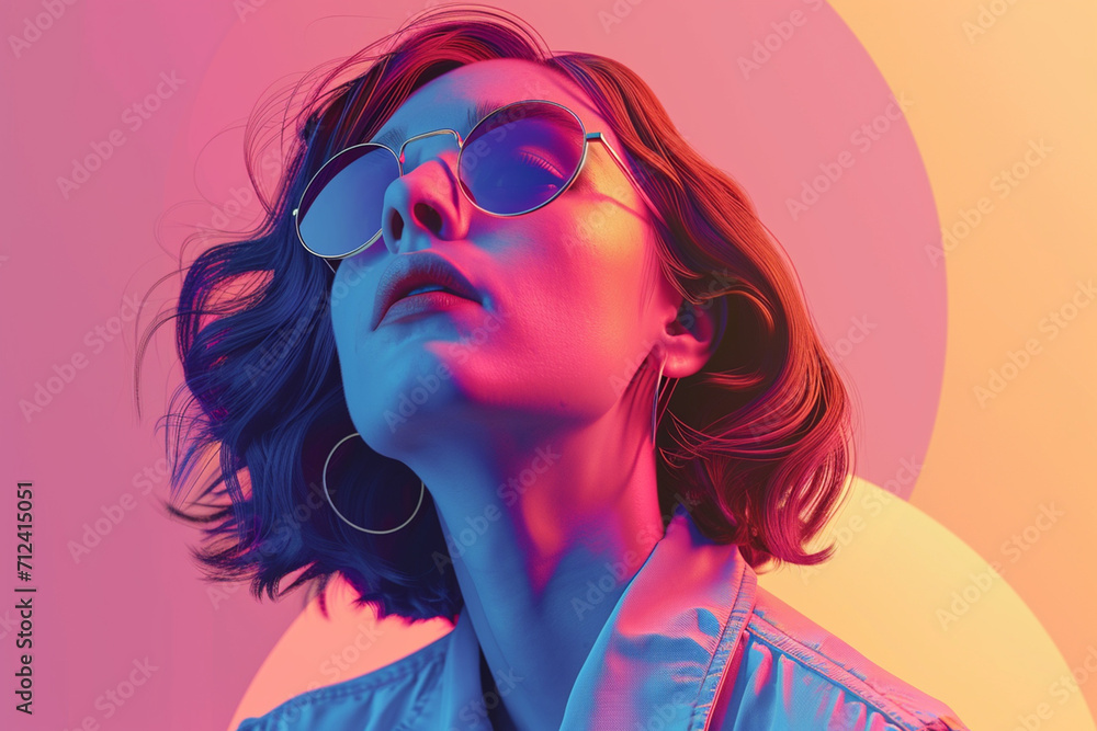 Human portrait game background style 3d stylish illustration Human portrait game background style 3d stylish illustration