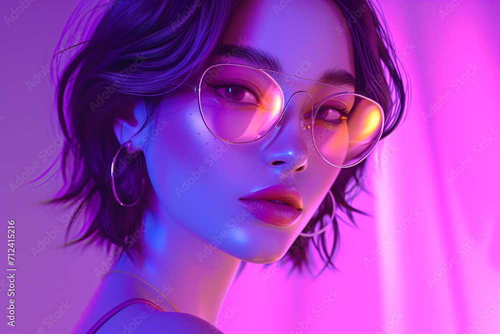 Human portrait game background style 3d stylish illustration Human portrait game background style 3d stylish illustration