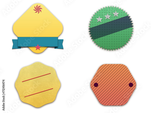 Set of flat badges, logo patches, shop labels (ID: 712416474)