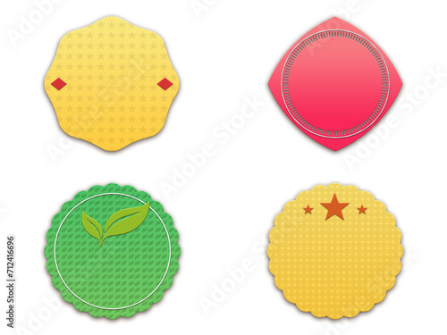 Set of Glamorous Badges, Classy Logo Patches, and Upscale Shop Labels (ID: 712416696)