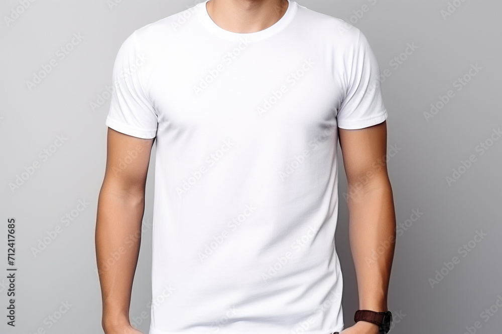Woman in White Tshirt Mockup created with Generative AI Woman in White Tshirt Mockup created with Generative AI