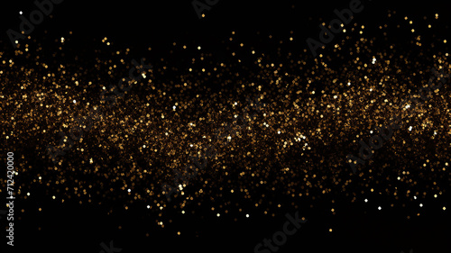 gold glitter on black background