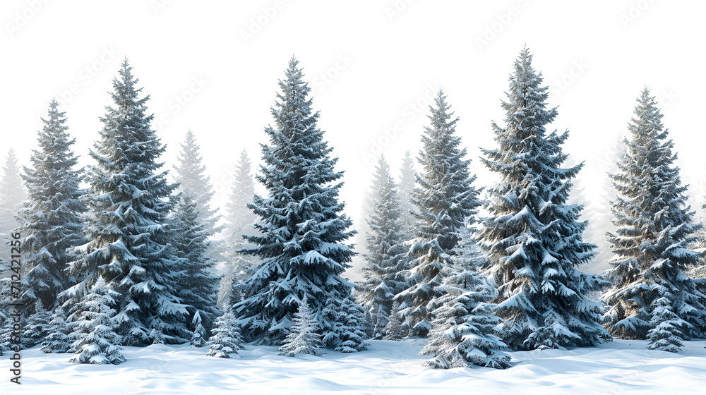 winter pine tree forest in the snow winter pine tree forest in the snow