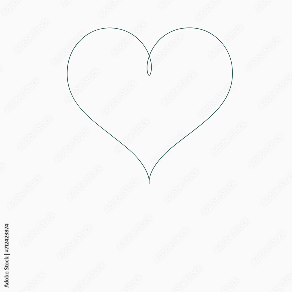 Vector single thin gray line drawing of single heart,infographic vector for app logo, web buttons, ui ux interface elements isolated on white background