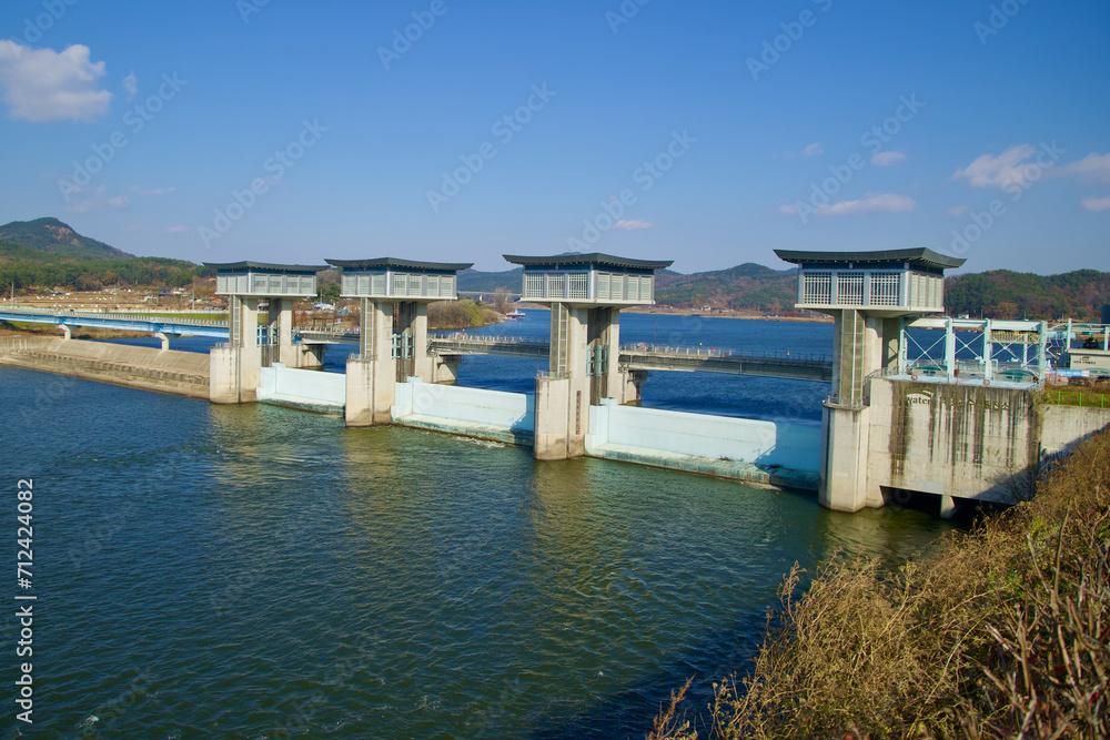 Nakdan Weir on the Nakdong River
