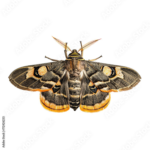 Morgan's Sphinx Moth Isolated on transparent background.
