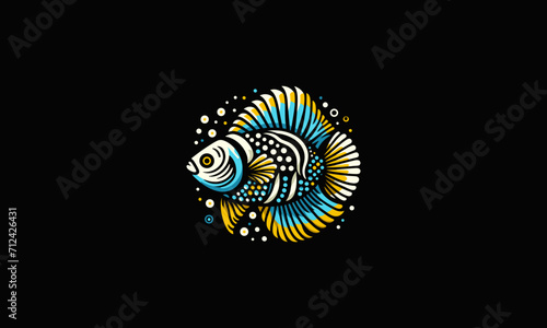 snakehead vector illustration flat design logo © josoa