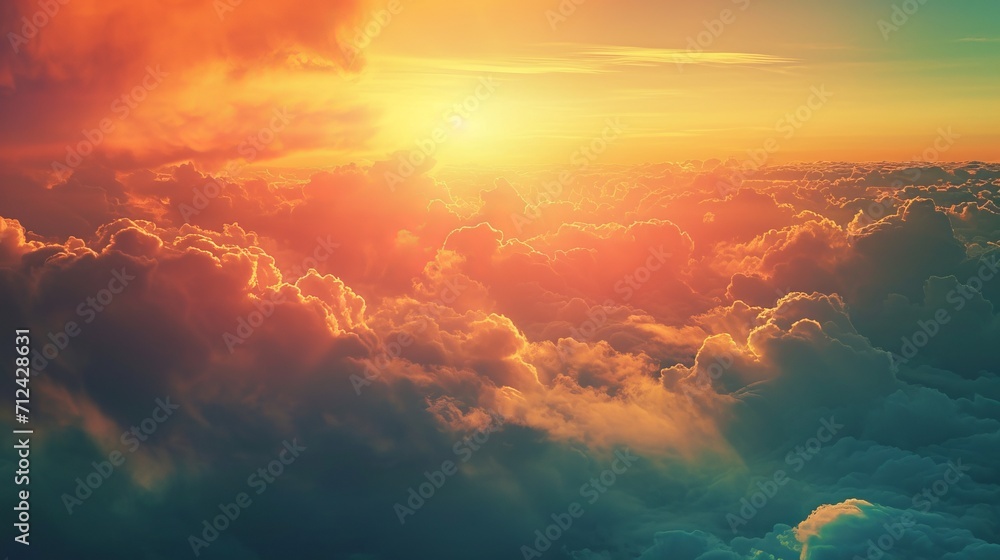Sun Shining Through Clouds in Sky - Captivating Nature Image