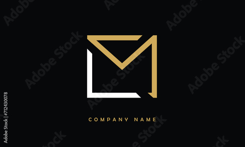 LM, ML, L, M Abstract Letters Logo Monogram