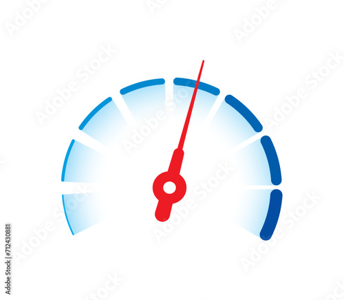 blue-red speedometer. speedometer. semicircle speedometer