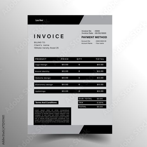 
Invoice template Vectors & Illustrations. Free vector modern simple designer invoice.  professional invoice template. Simple business invoice template. Minimal professional invoice template.




