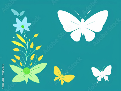 minimalist logo design of colorful butterfly   Ai generated 