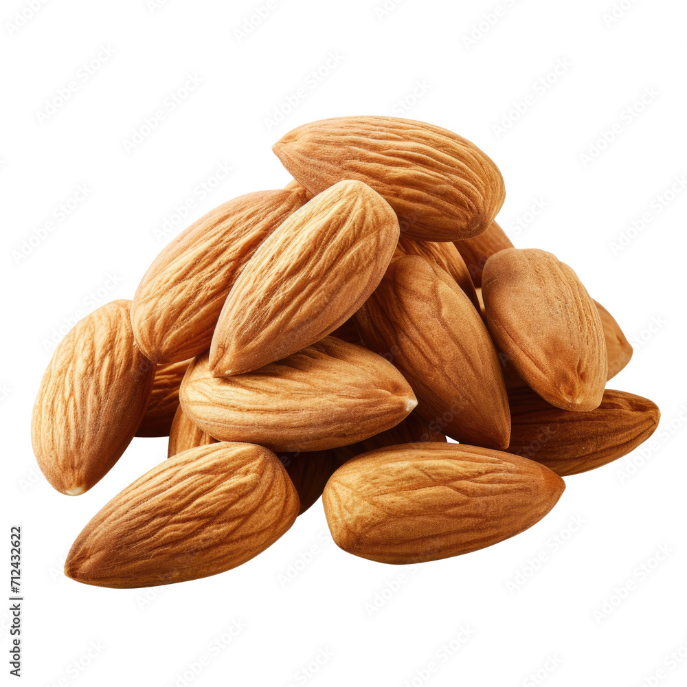 Almonds on white background Almonds on white background
