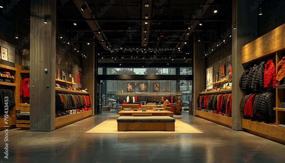 Showcase a stylish and contemporary fashion retail environment, highlighting the latest trends, curated displays, and a chic atmosphere that appeals to fashion-forward consumers, AI Showcase a stylish and contemporary fashion retail environment, highlighting the latest trends, curated displays, and a chic atmosphere that appeals to fashion-forward consumers, AI