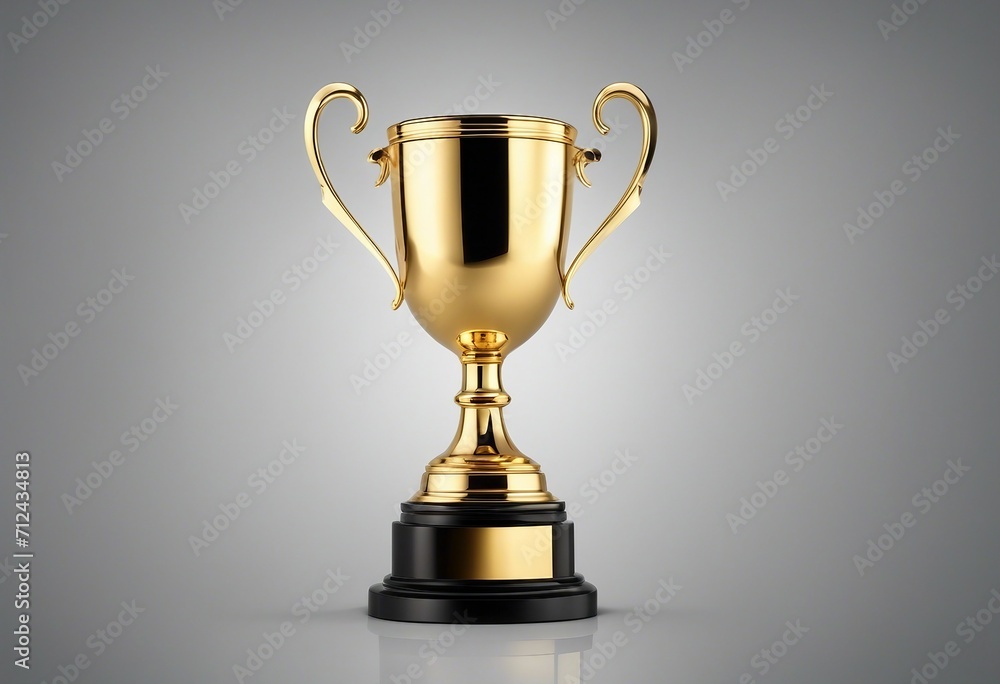 Gold trophy award cup on isolated transparent background Gold trophy award cup on isolated transparent background