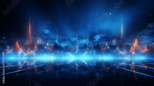 blue and black abstract technology background