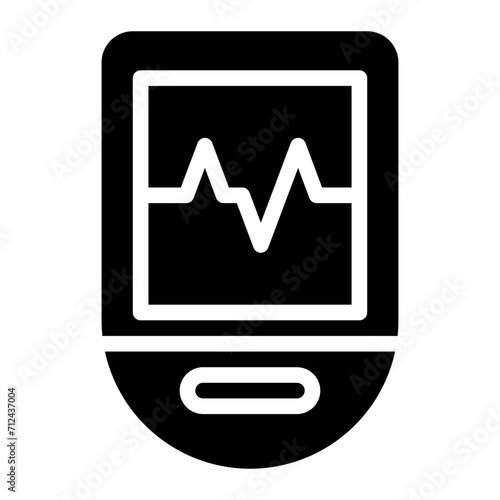 Doppler fetal monitor glyph icon