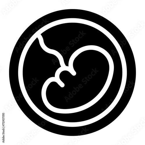 fetus glyph icon